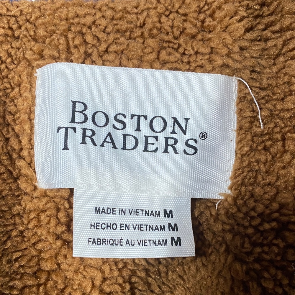 Boston Traders Sherpa Jacket Mens M Brown Fleece Lined Button Coat - Picture 2 of 10
